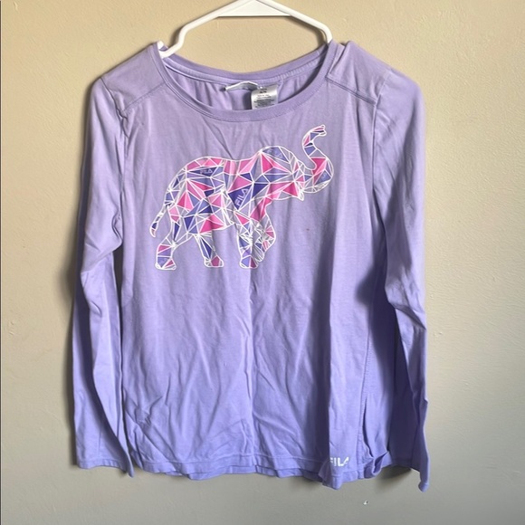 Fila Other - Fila Lavender Kids Long Sleeve Shirt with Geometric Elephant (Bin X)​